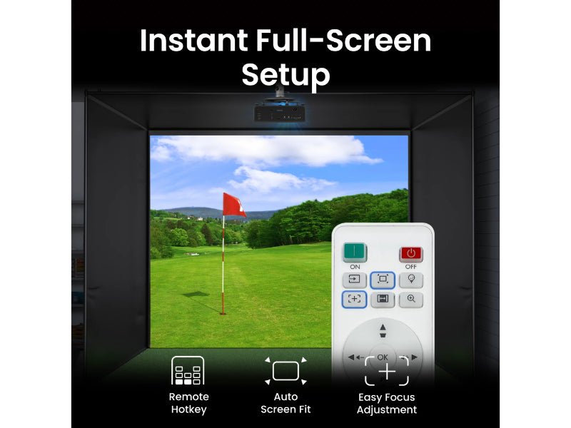 BenQ - BenQ AH700ST Short Throw 4000 Lumens Golf Simulator Projector - Scratch Golf